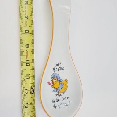 FUN GEORGE GOOD "KISS THE COOK" UTENSIL HOLDER