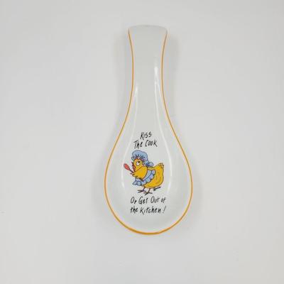 FUN GEORGE GOOD "KISS THE COOK" UTENSIL HOLDER