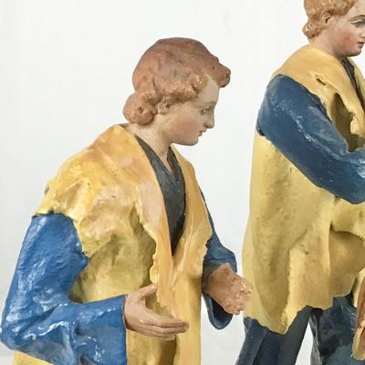 Lot. 1488. Set of 5 Italian Paper Mache Nativity Figurines