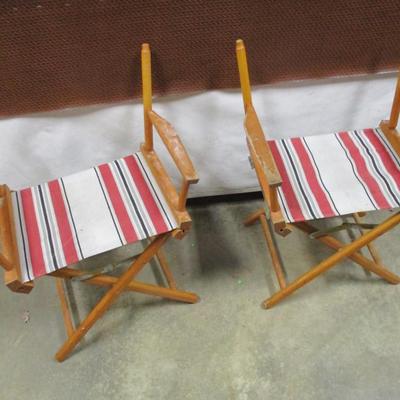 Canvas Wood Folding Chairs