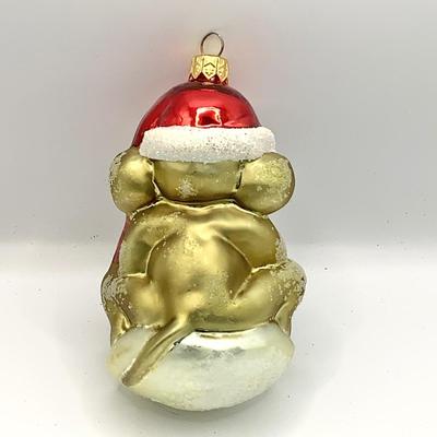 1496 Christopher Radko 1998 Mouse Wrap Glass Ornament