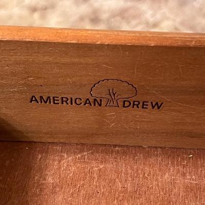 AMERICAN DREW ~ Queen Ann Style ~ Solid Wood Cherry Vanity & Stool