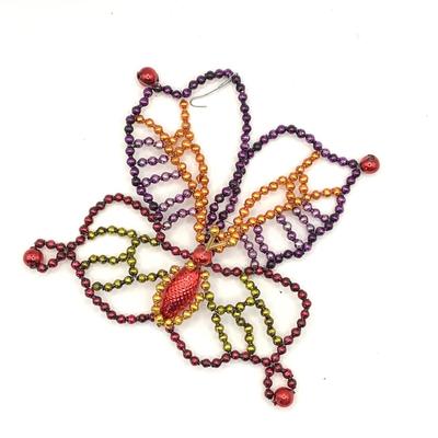 1501 Vintage Mercury Glass Butterfly Ornament