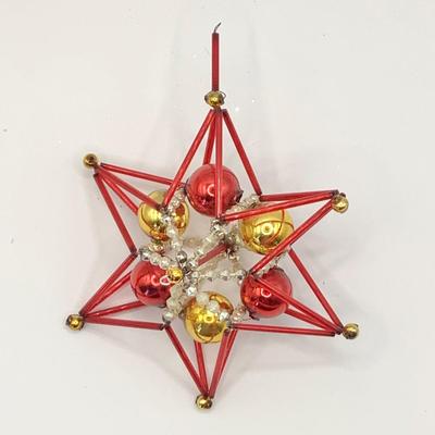 1503 Vintage Mercury Glass Star Ornament
