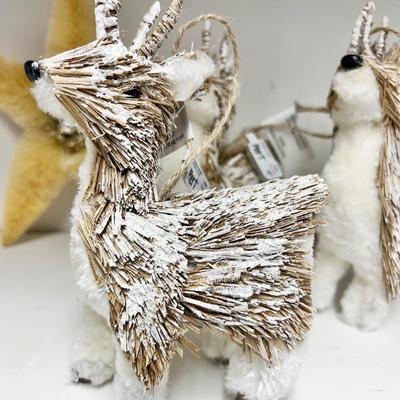1530 Pier One Woodland Deer Ornaments and Star