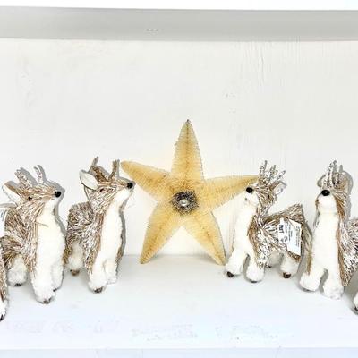 1530 Pier One Woodland Deer Ornaments and Star