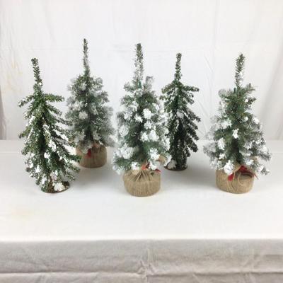 Lot. 1535. 5 Snowy Christmas Trees