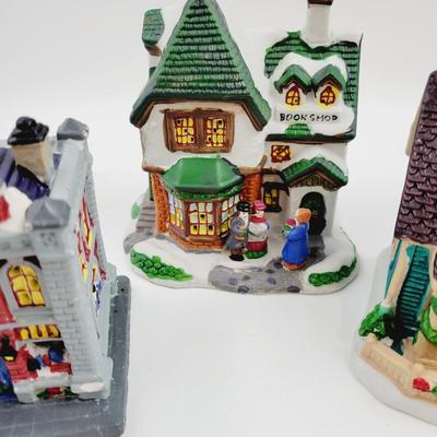 CHRISTMAS CERAMIC HOUSES - NO CORDS