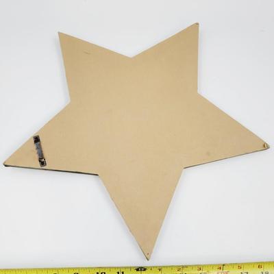 HAND CRAFTED STITCHED STAR CRAFTY SIGN - HOME OF THE BRAVE