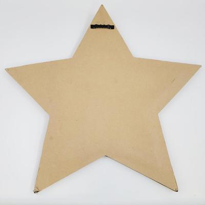HAND CRAFTED STITCHED STAR CRAFTY SIGN - HOME OF THE BRAVE
