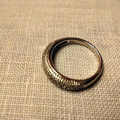 Marcasite Sterling Silver Ring Size 6