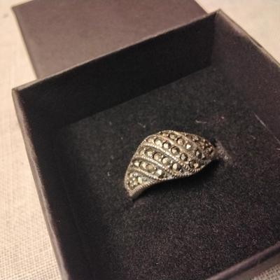 925 Marcasite Ring Size 9