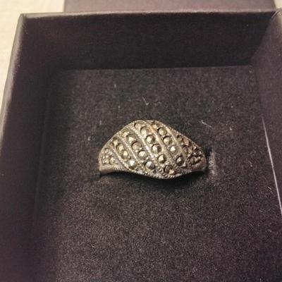 925 Marcasite Ring Size 9