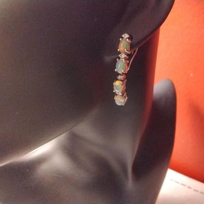 Dangle Opal 925 Earrings