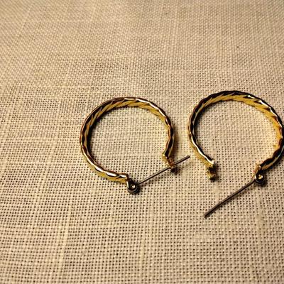 Goldtone Braided Look Hoop Earrings