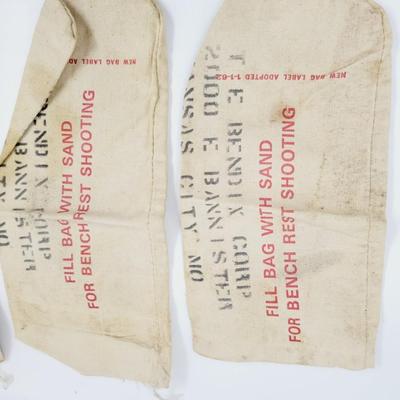 VINTAGE LAWRENCE BRAND CANVAS LEAD SHOT BAGS - 3 PC