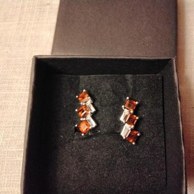 3ct Garnet Leverback Earrings
