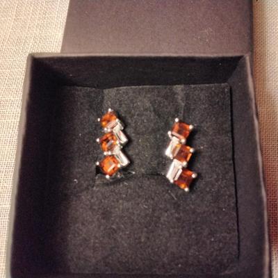 3ct Garnet Leverback Earrings
