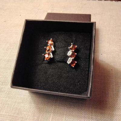 3ct Garnet Leverback Earrings