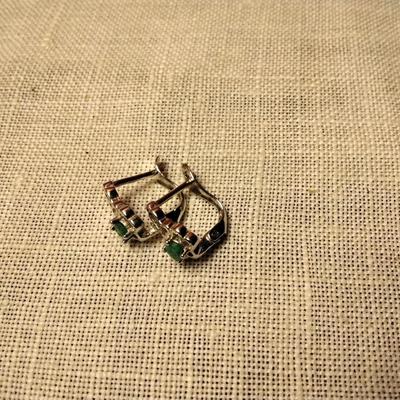 Gorgeous Emerald Leverback Earrings