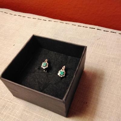 Gorgeous Emerald Leverback Earrings
