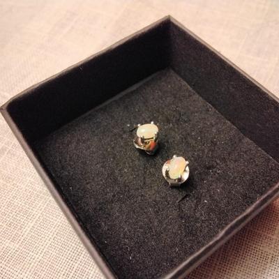 Beautiful Fire Opal 925 Earrings
