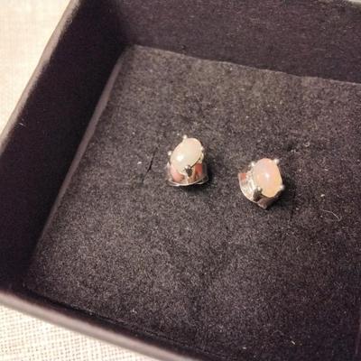 Beautiful Fire Opal 925 Earrings