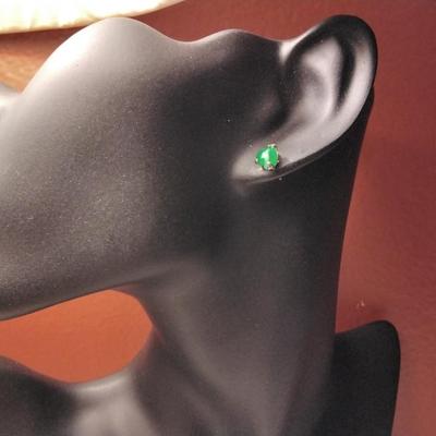 Vintage Jade 925 Earrings