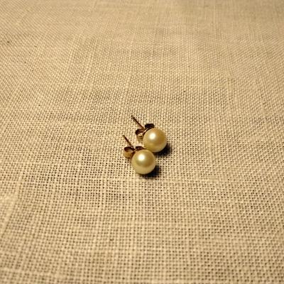 6 mm Akoya Pearls on 14k Gold Posts