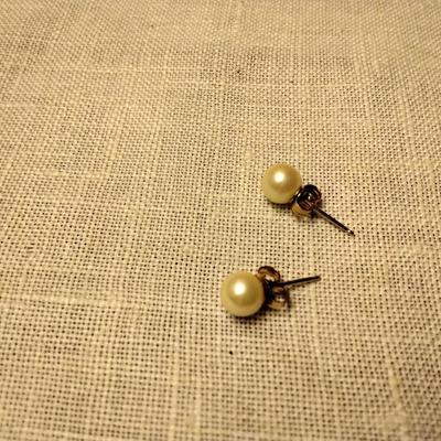 6 mm Akoya Pearls on 14k Gold Posts
