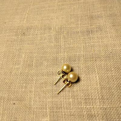 6 mm Akoya Pearls on 14k Gold Posts