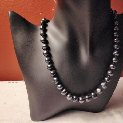 18" 9mm Tahitians Sterling Silver Clasp
