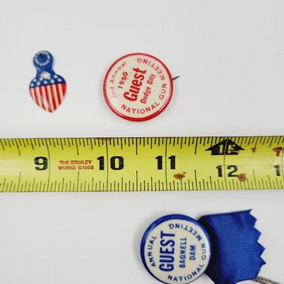 1960s NATIONAL GUN MEETING PINS