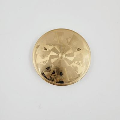 VINTAGE PILCHER GOLD PLATED COMPACT W/ MIRROR
