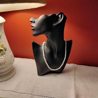 6.5 mm White Pearl Necklace With 14k Gold Filled Clasp