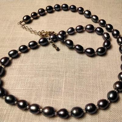 18" 6.5mm Tahitians Pearls Adjustable Sterling Silver Clasp