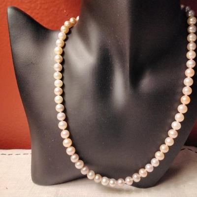 Pink and Lavender Natural South Sea Pearl Necklace 18" 7mm 14k clasp High Luster