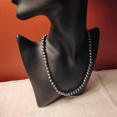 17" 7mm Tahitian Pearl Necklace With 925 Clasp