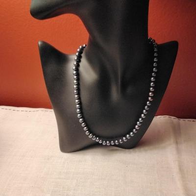 17" 7mm Tahitian Pearl Necklace With 925 Clasp