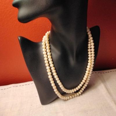 36" 7.5mm Endless Akoya Champagne Pearl Necklace