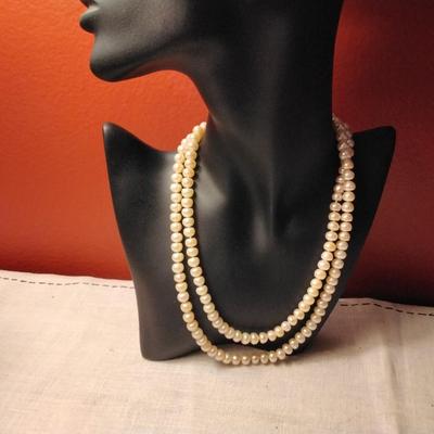 36" 7.5mm Endless Akoya Champagne Pearl Necklace