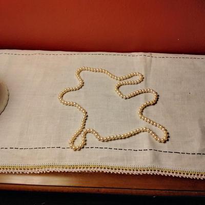 36" 7.5mm Endless Akoya Champagne Pearl Necklace