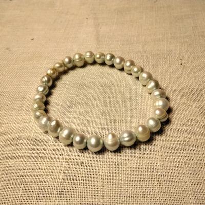 Baby Blue Pearls 7" Elastic Fit