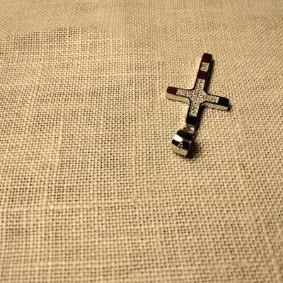 .14ctw White Sapphire 925 Sterling Silver Cross