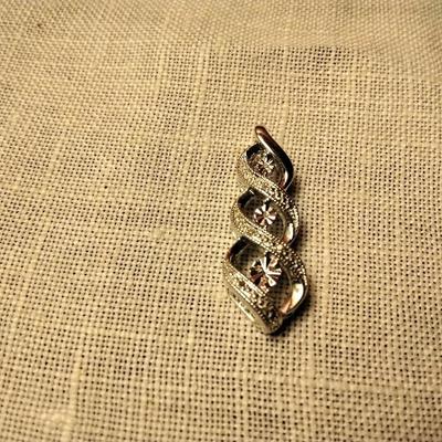 .05ctw H-SI Diamond 925 Sterling Silver Pendent