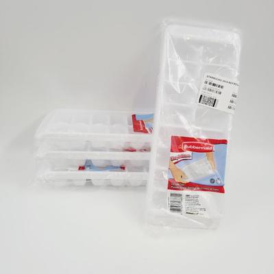 NEW RUBBERMAID ICE CUBE TRAYS IN PKG 4 PC