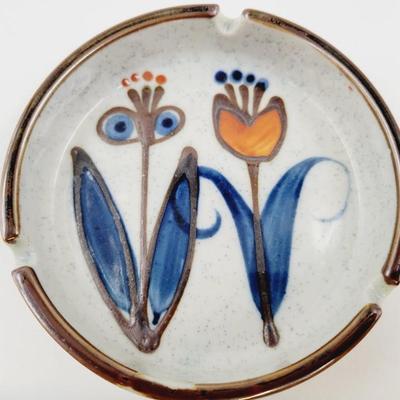 VINTAGE LOLLIPOP FLOWERS COLLECTABLE STONEWARE ASHTRAY