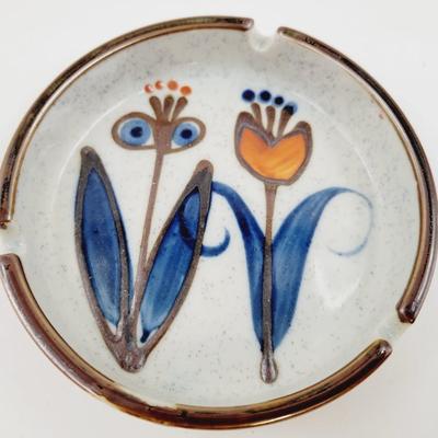 VINTAGE LOLLIPOP FLOWERS COLLECTABLE STONEWARE ASHTRAY