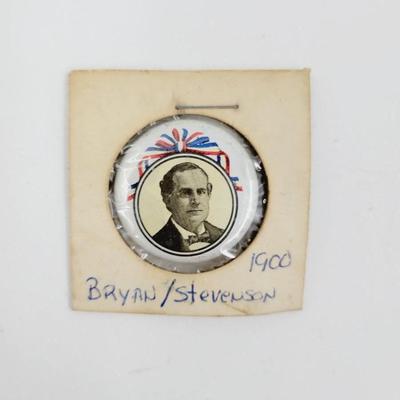 1900 BRYAN STEVENSON POLITICAL BUTTON