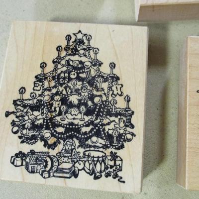 Seasonal Wood Block Hobby or Scrap Book Stamps